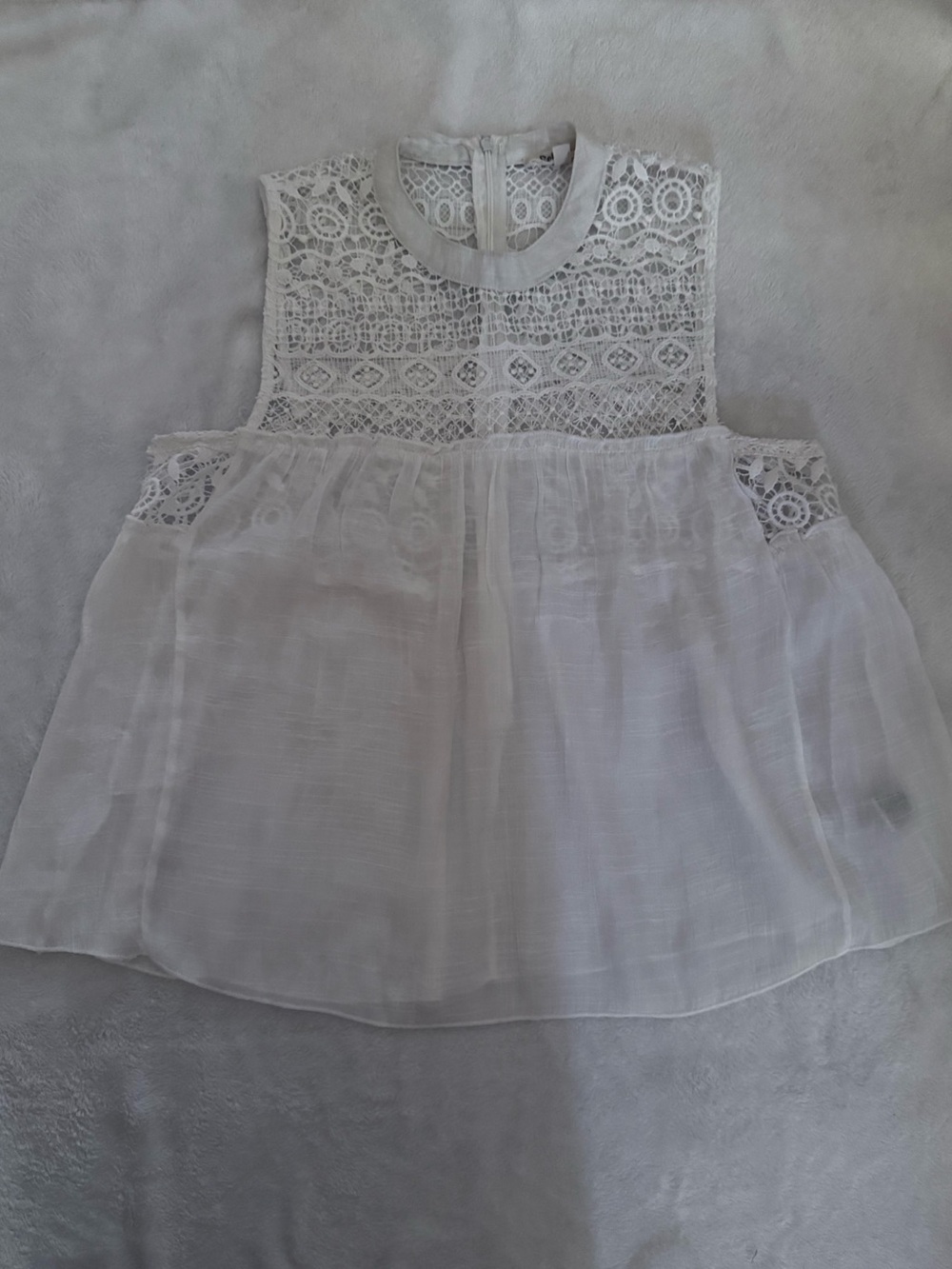 Rebellion White Lace Sleeveless Top